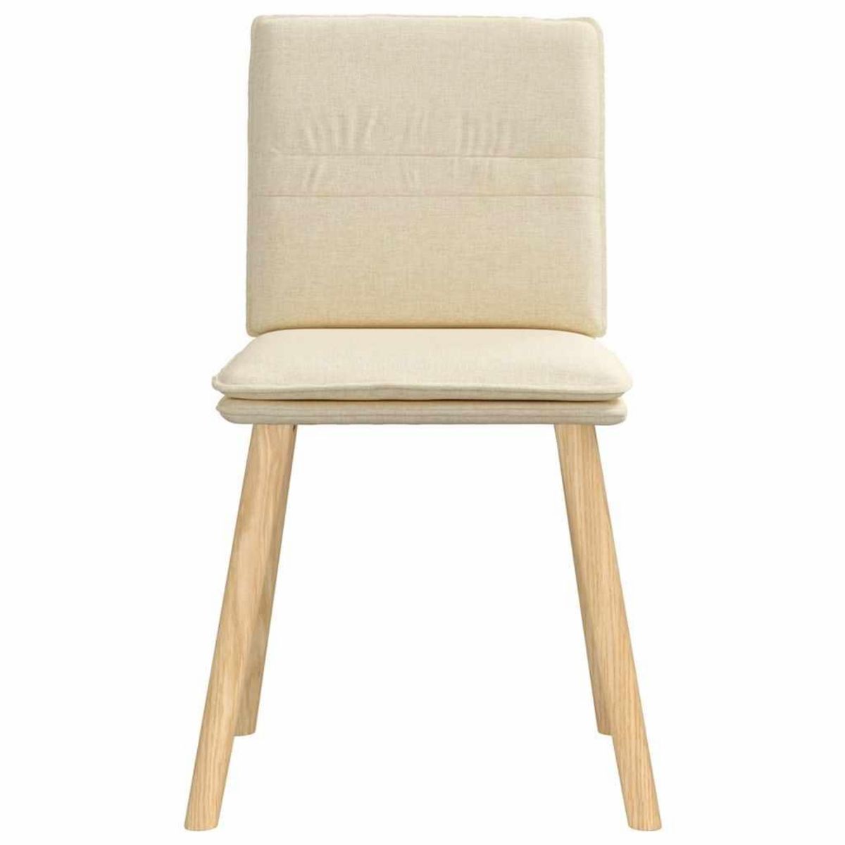 VIDAXL Chaises a manger lot de 2 creme tissu