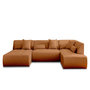 Voir la diapositive 1 : LISA DESIGN Onyx - canapé modulable panoramique d'angle droit 7 places - en tissu