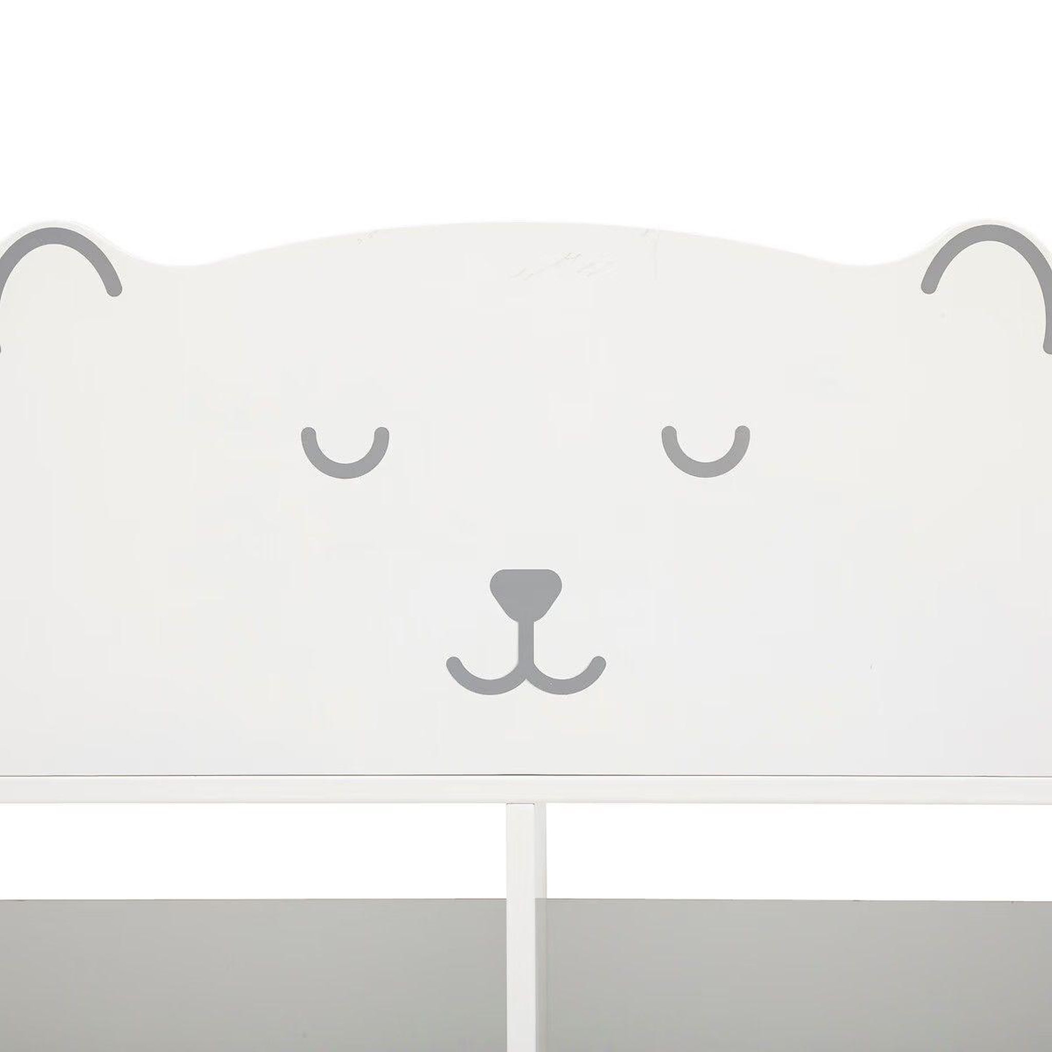 Voir la diapositive 3 : Atmosphera Kids Bibliothèque enfant  ourson  64cm blanc