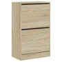 Voir la diapositive 4 : VIDAXL Armoire a chaussures chene sonoma 60x34x96,5 cm bois ingenierie