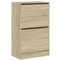 Voir la diapositive 4 : VIDAXL Armoire a chaussures chene sonoma 60x34x96,5 cm bois ingenierie