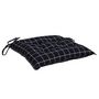 Voir la diapositive 5 : VIDAXL Coussins de chaise lot de 6 carreaux noir 40x40x7 cm tissu