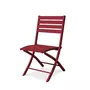 DCB GARDEN Chaise de jardin pliante - Aluminium - Rouge carmin - MARIUS