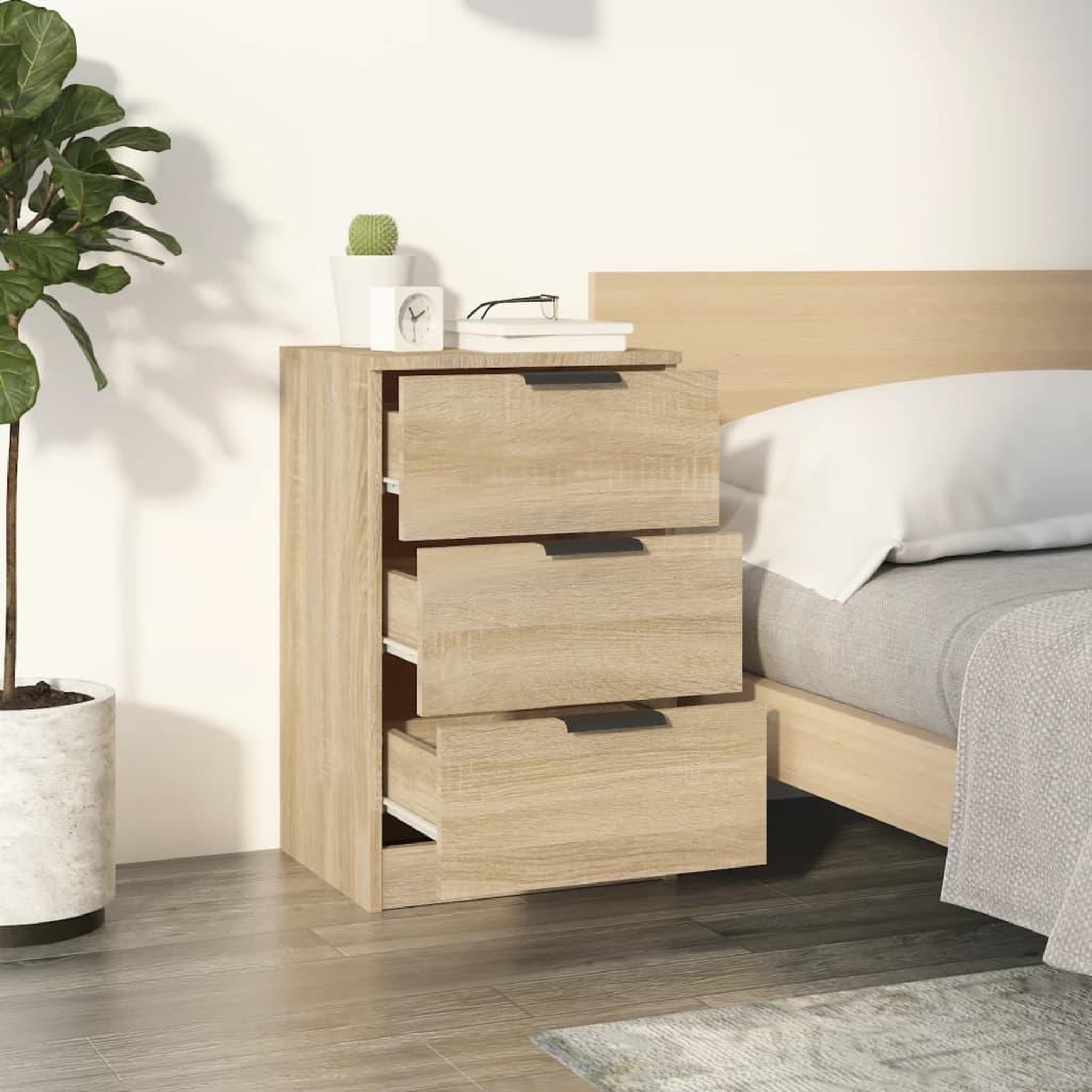 Voir la diapositive 3 : VIDAXL Tables de chevet 2 pcs Chene sonoma 40x36x65 cm