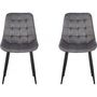 Voir la diapositive 1 : Habitat et Jardin Lot de 2 chaises  Victoria  en velours - Gris