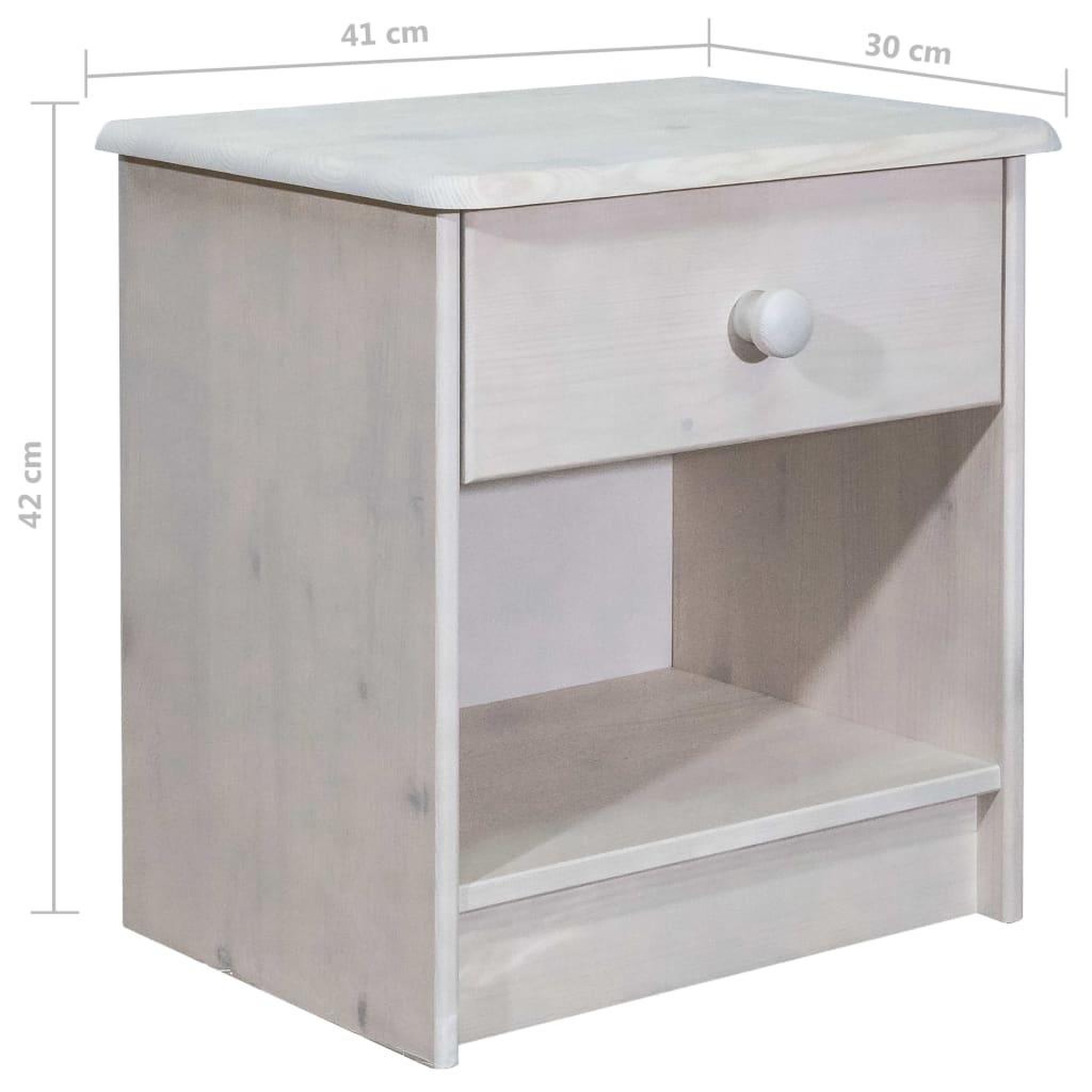 Voir la diapositive 6 : VIDAXL Table de chevet 41x30x42 cm Bois de pin solide