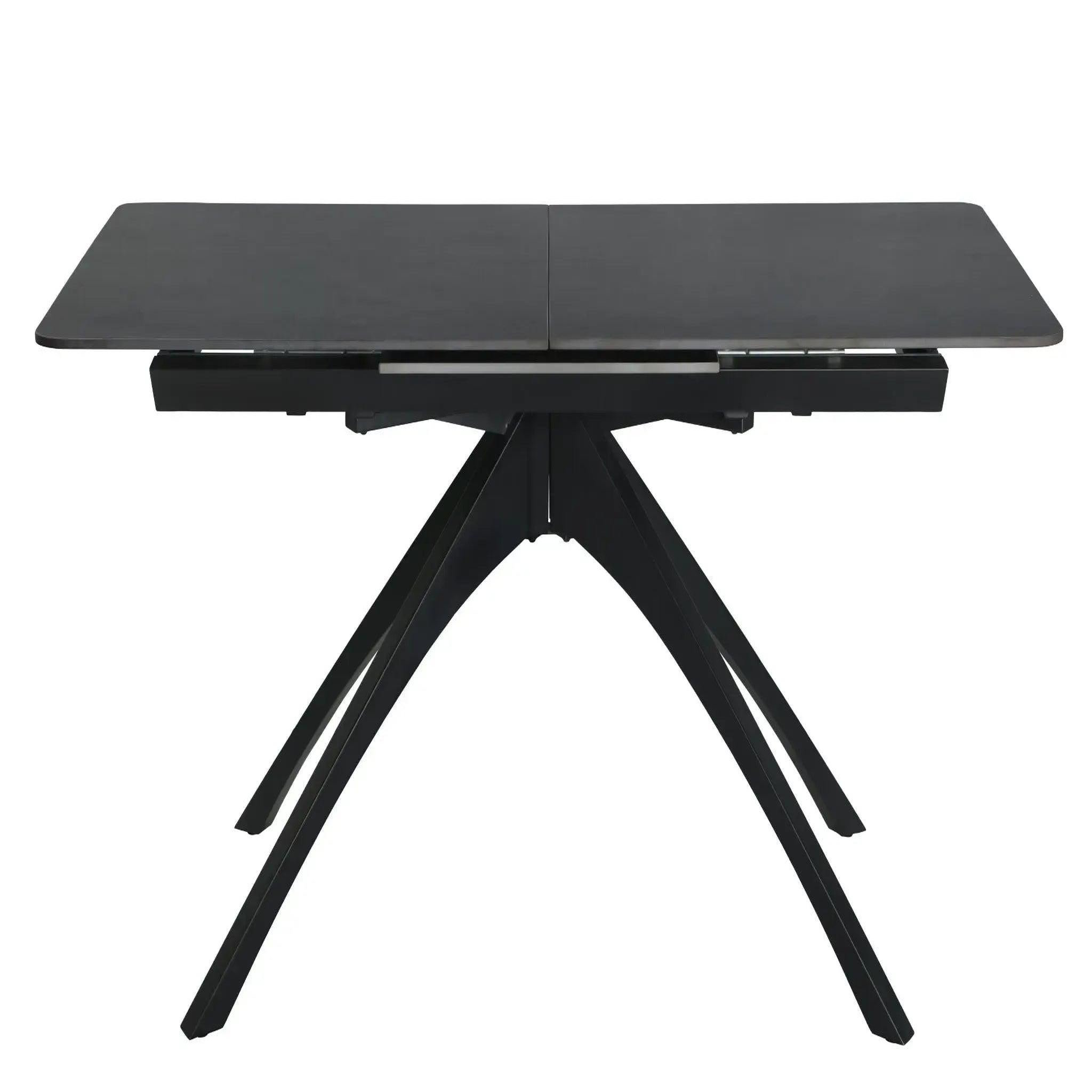 CASANOVA PARIS Anoa - table à manger extensible 150 à 200cm en pierre frittée - gris foncé