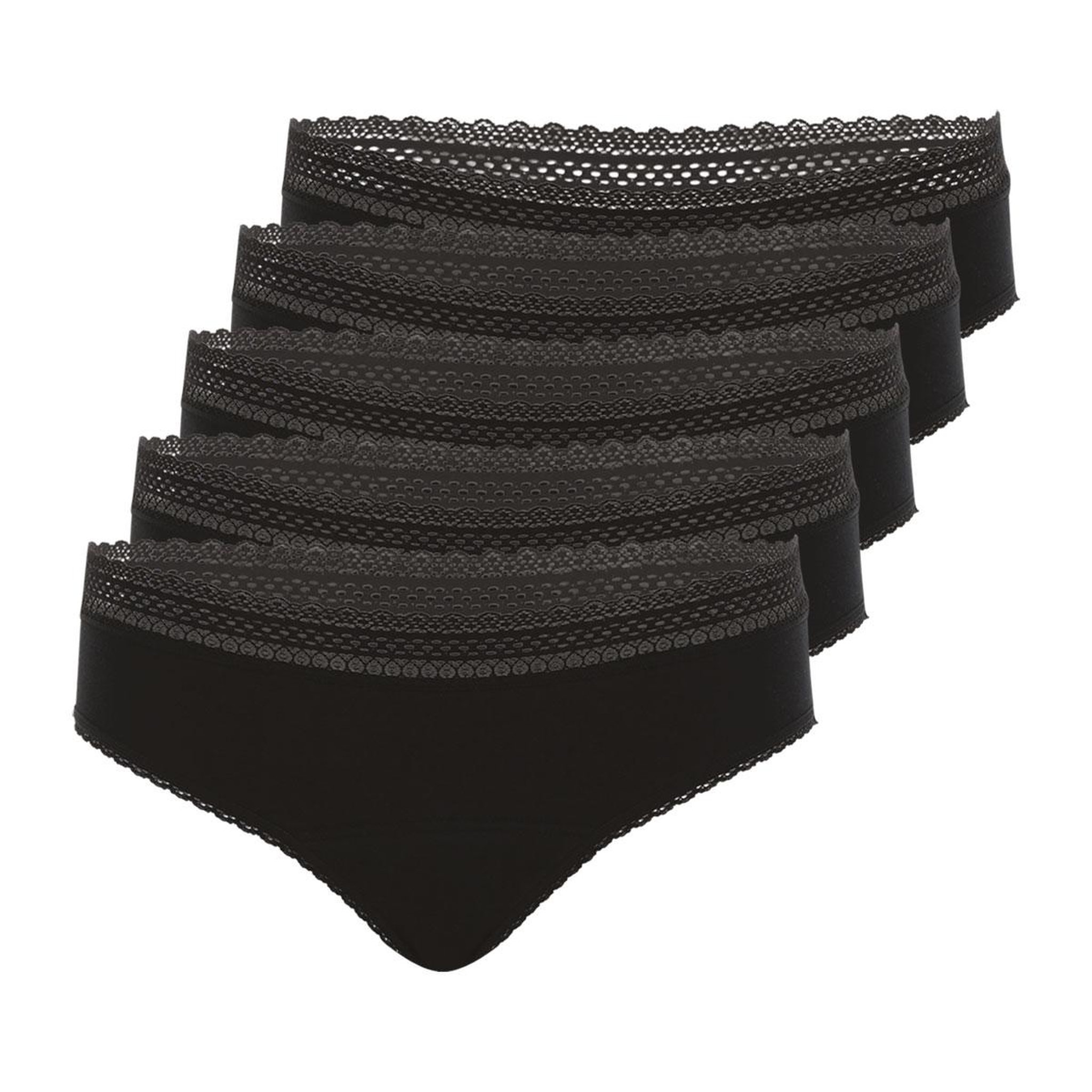 Voir la diapositive 1 : Athena Lot de 5 slips pour les règles femme Coton bio Secret