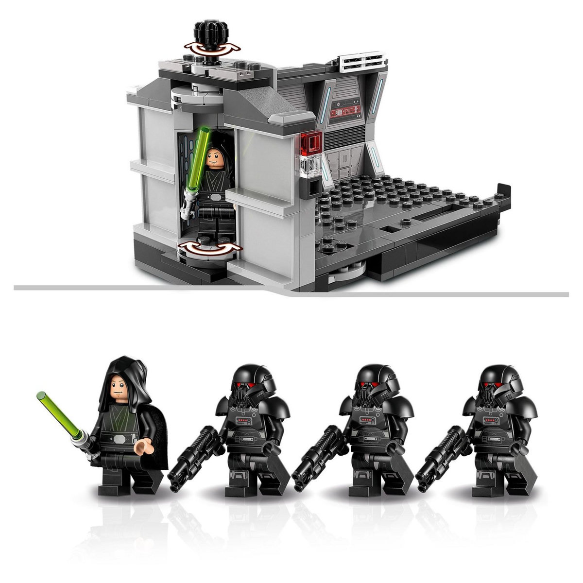 LEGO Star Wars 75324 L&rsquo;Attaque des Dark Troopers, Jouet Mandalorian à Construire Avec Minifigure Luke Skywalker et Son Sabre Laser