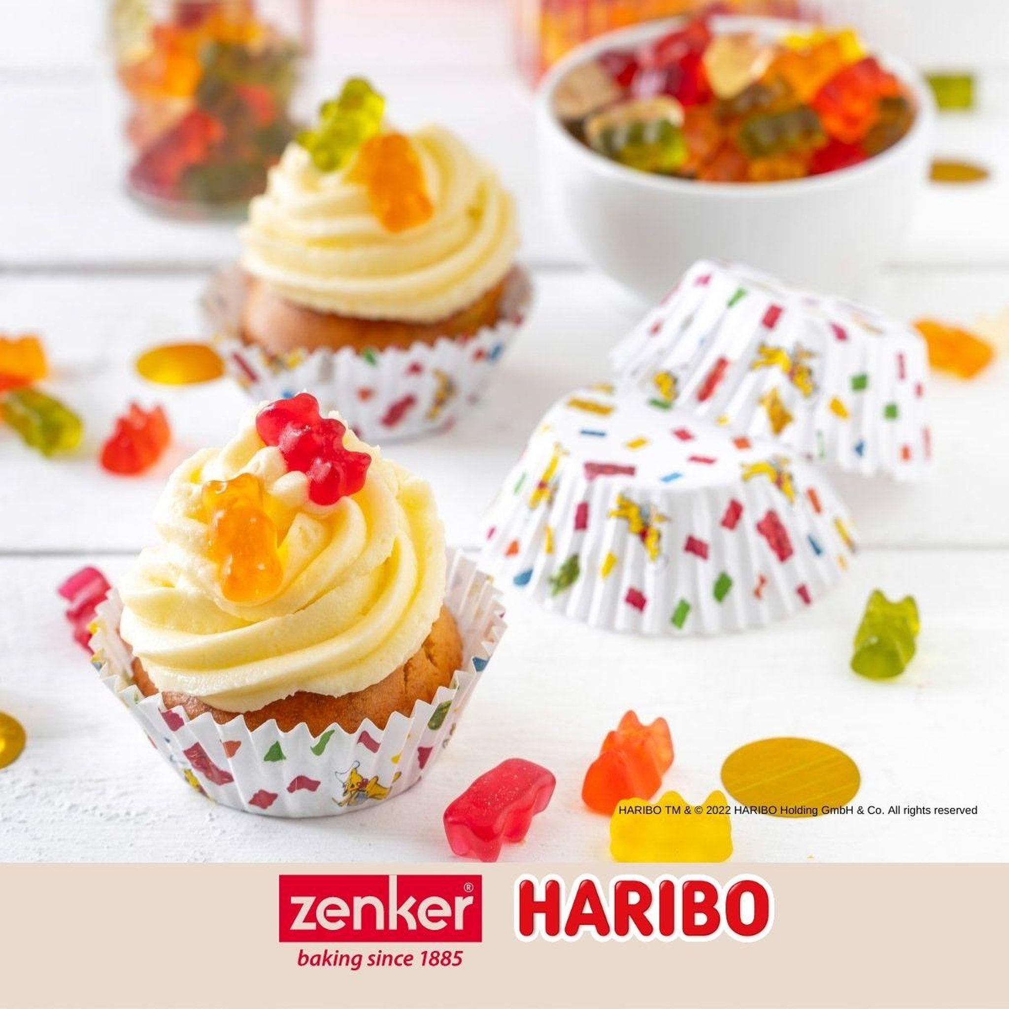 Voir la diapositive 2 : ZENKER Lot de 50 moules à muffins en papier 6 cm zenker haribo