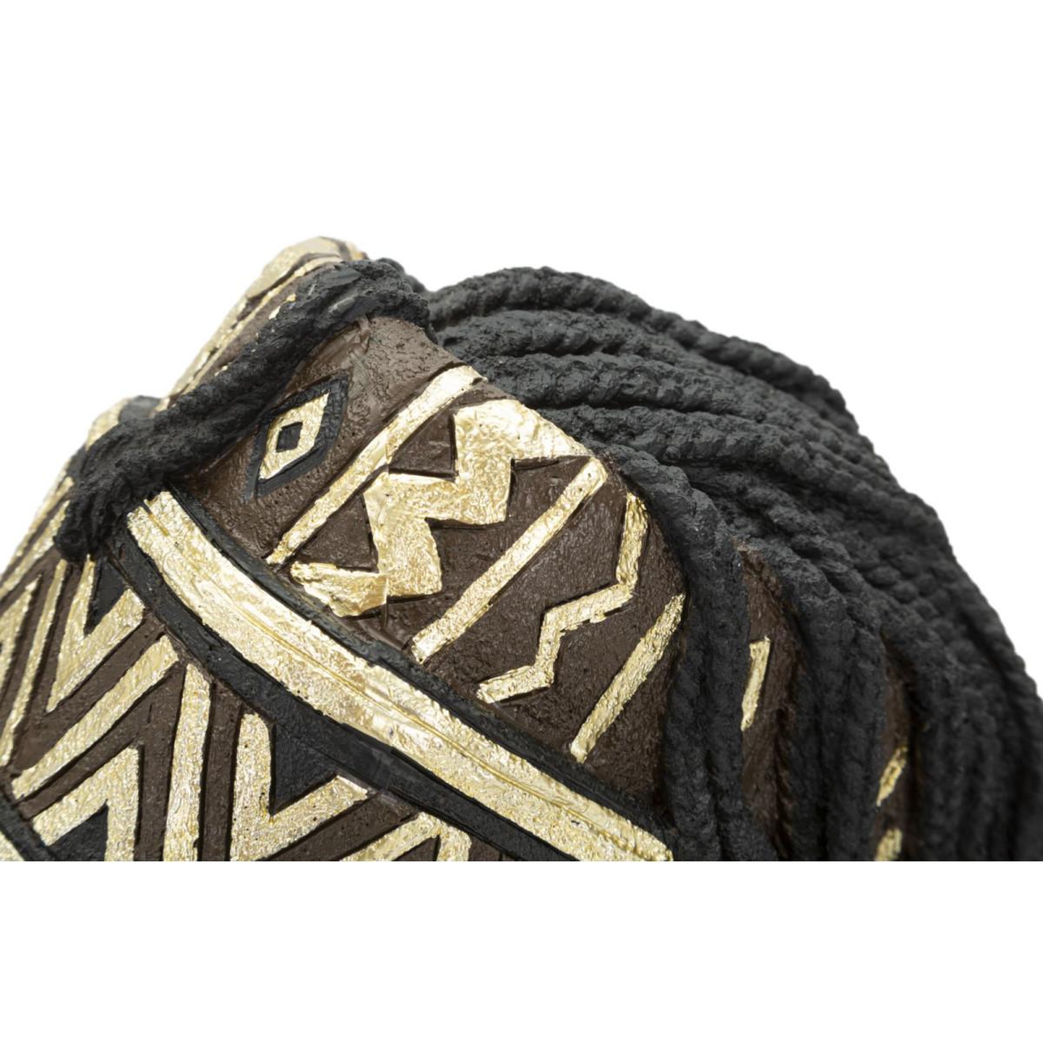 Voir la diapositive 5 : Paris Prix Statuette tête femme coiffe  massai  45cm noir