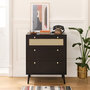Voir la diapositive 1 : BEST MOBILIER Goto - commode - noir et cannage - 80 cm