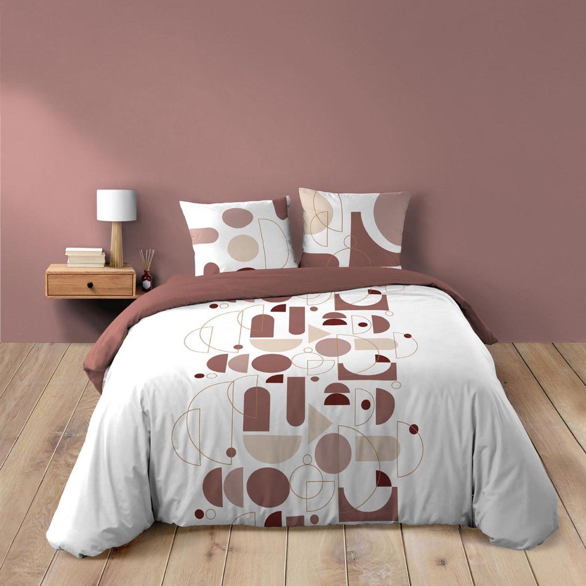 Douceur d'Intérieur Parure de lit 3 pièces  chilipop  240x220cm rose