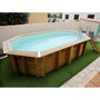 Voir la diapositive 2 : Ubbink Piscine bois Océa 5,50 x 3,55 x 1,20 m - Liner gris - Ubbink