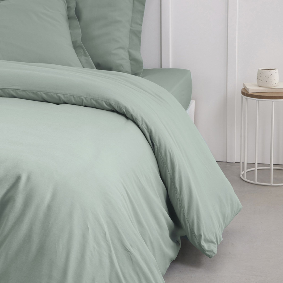 TODAY Housse de couette unie en Coton 57 fils ORGANIC 