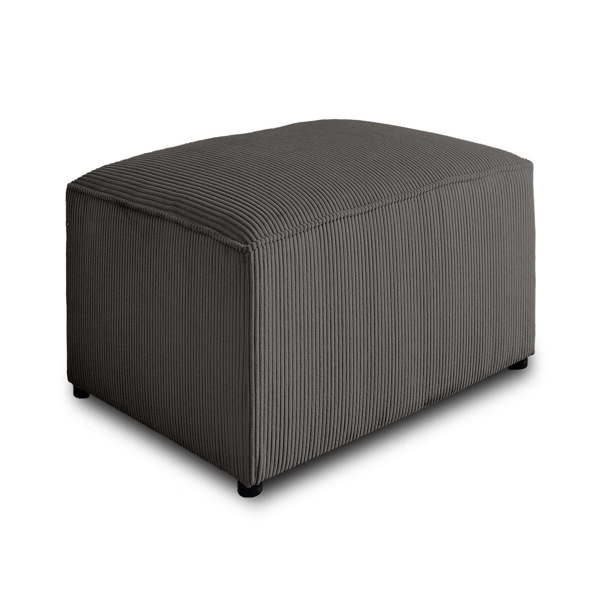 Voir la diapositive 4 : BEST MOBILIER Topaze - pouf - en velours côtelé