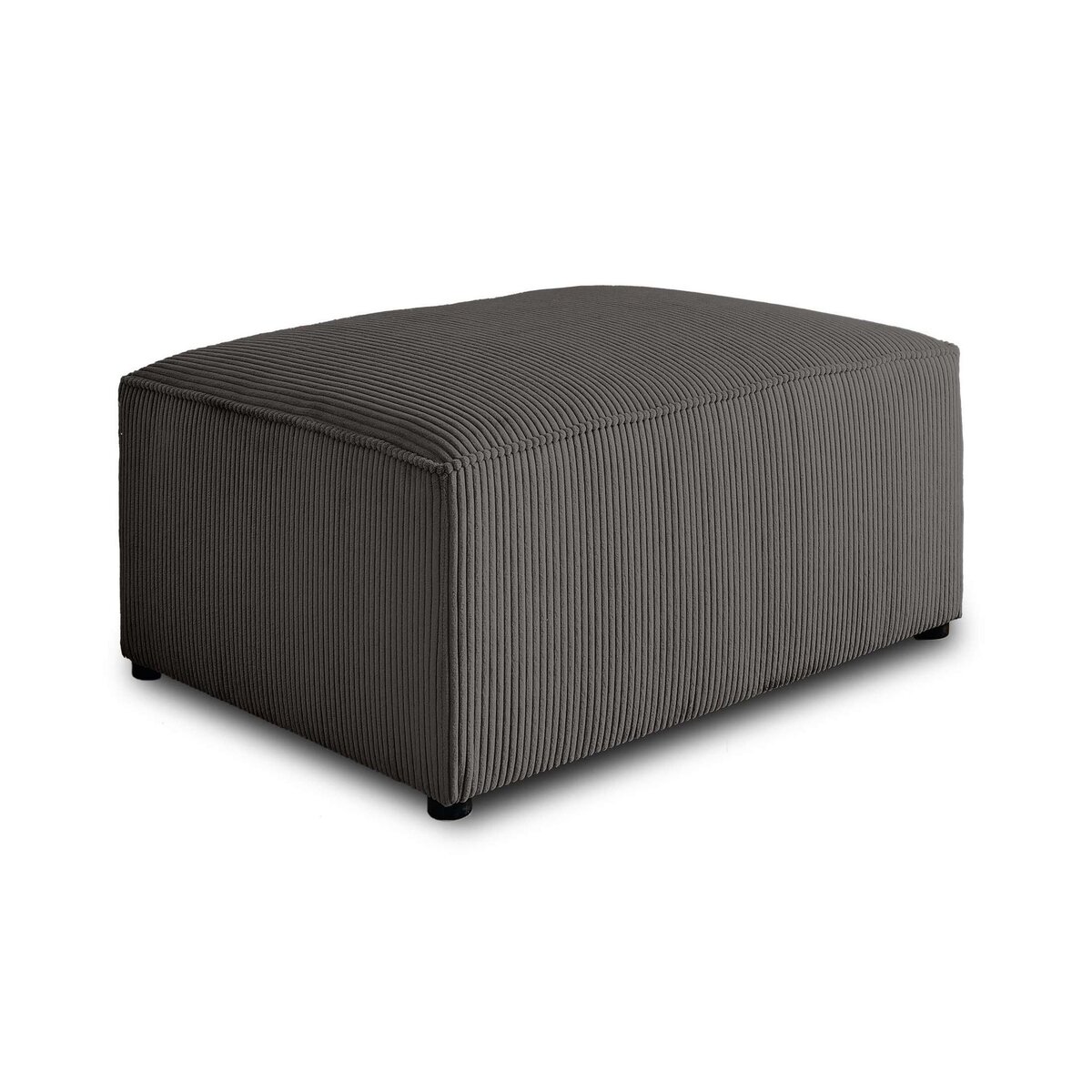 BEST MOBILIER Topaze - pouf - en velours côtelé