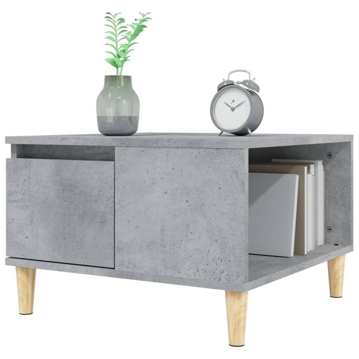 VIDAXL Table basse gris beton 55x55x36,5 cm bois d'ingenierie