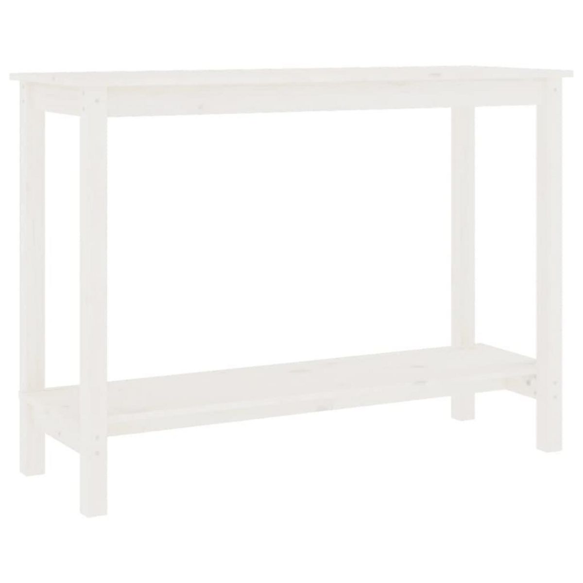 VIDAXL Table console Blanc 110x40x80 cm Bois massif de pin