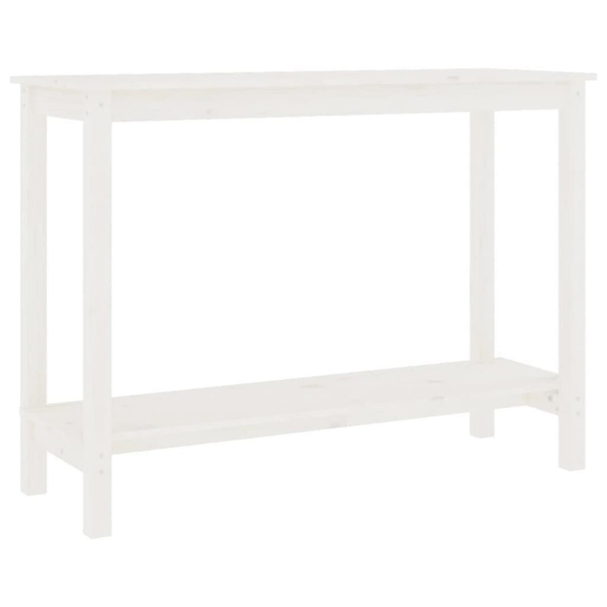 VIDAXL Table console Blanc 110x40x80 cm Bois massif de pin