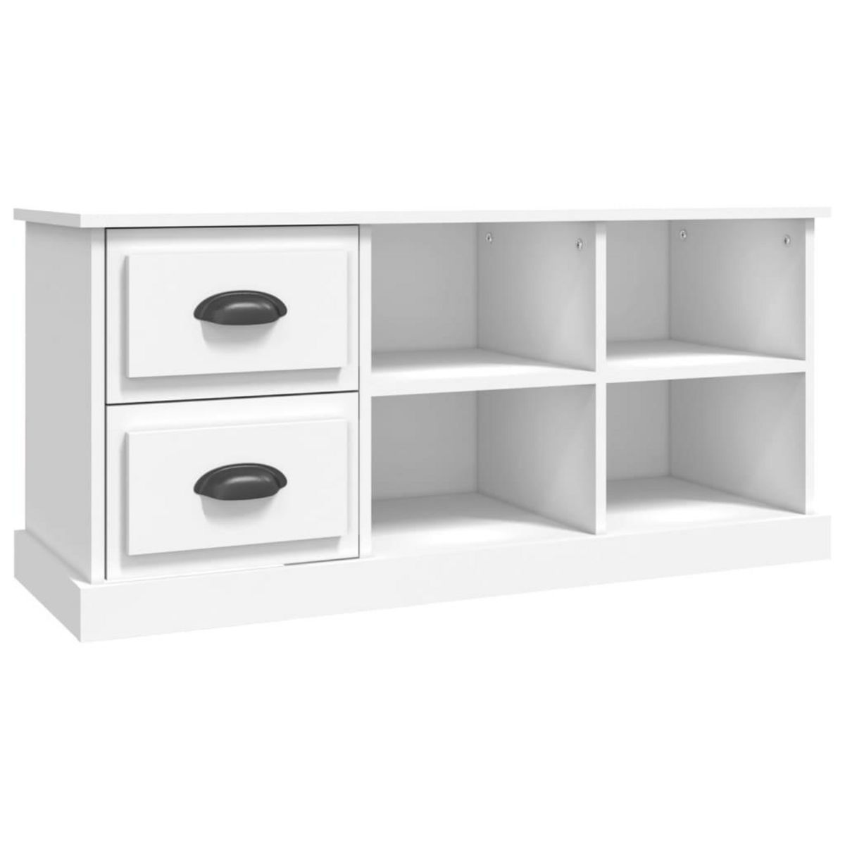 VIDAXL Meuble TV blanc 102x35,5x47,5 cm bois d'ingenierie