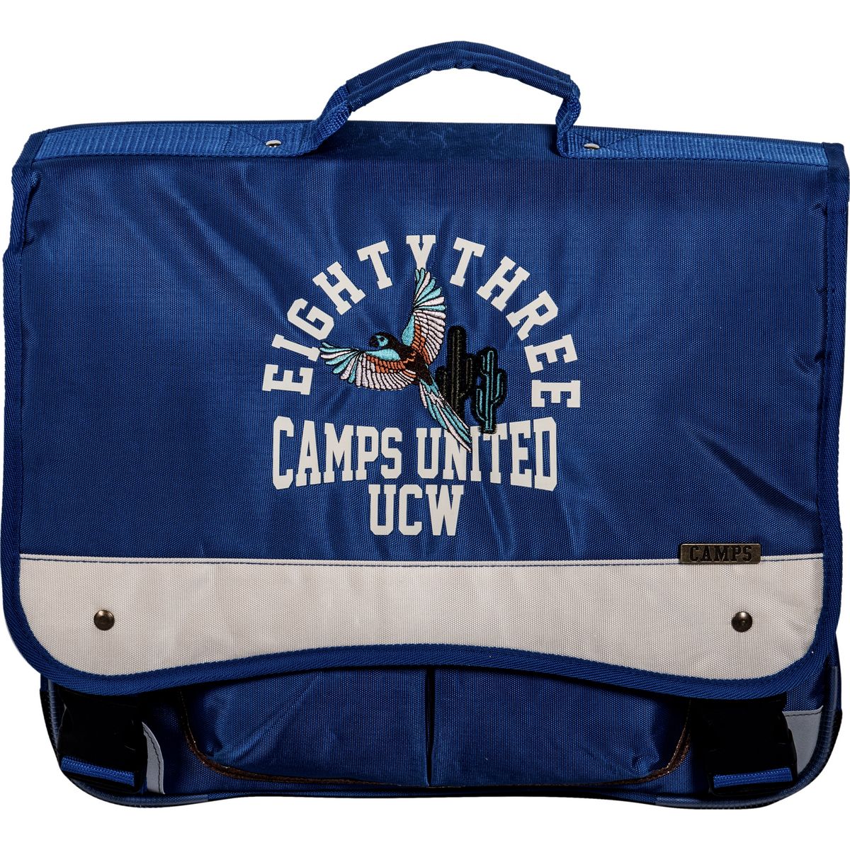 Cartable 41cm 2 compartiments Camps United Eighty bleu marine