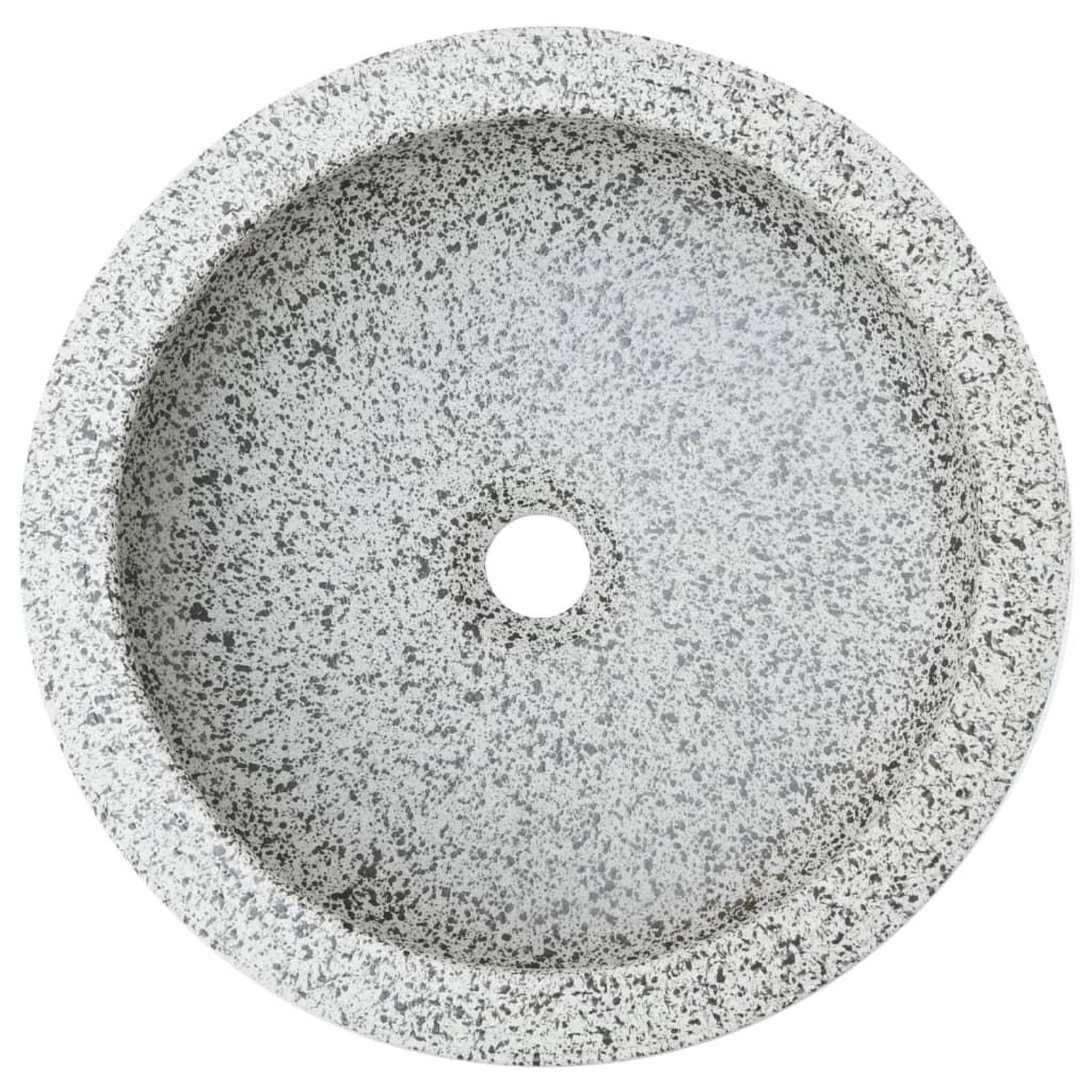 Voir la diapositive 4 : VIDAXL Vasque a poser gris rond Φ41x14 cm ceramique