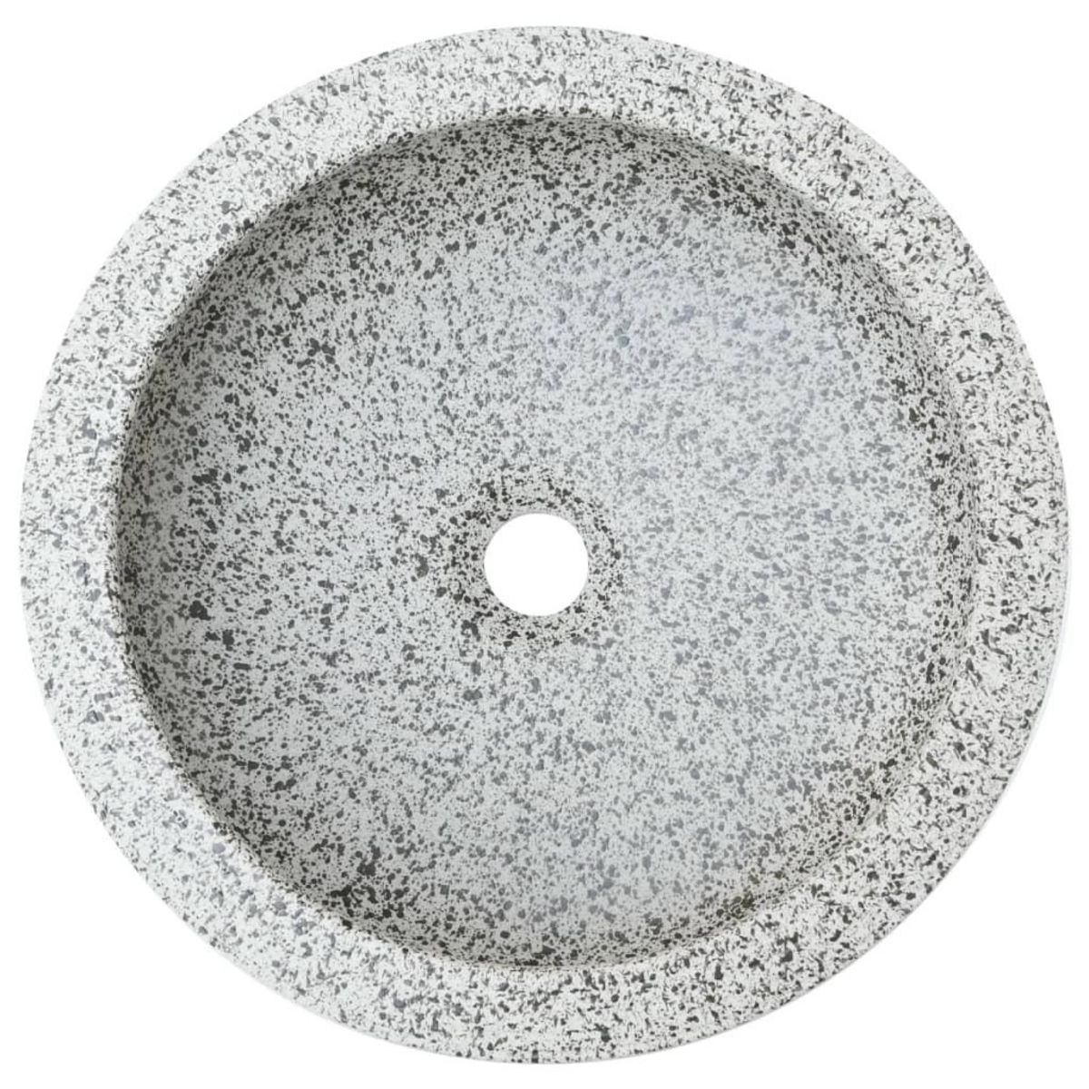 VIDAXL Vasque a poser gris rond Φ41x14 cm ceramique
