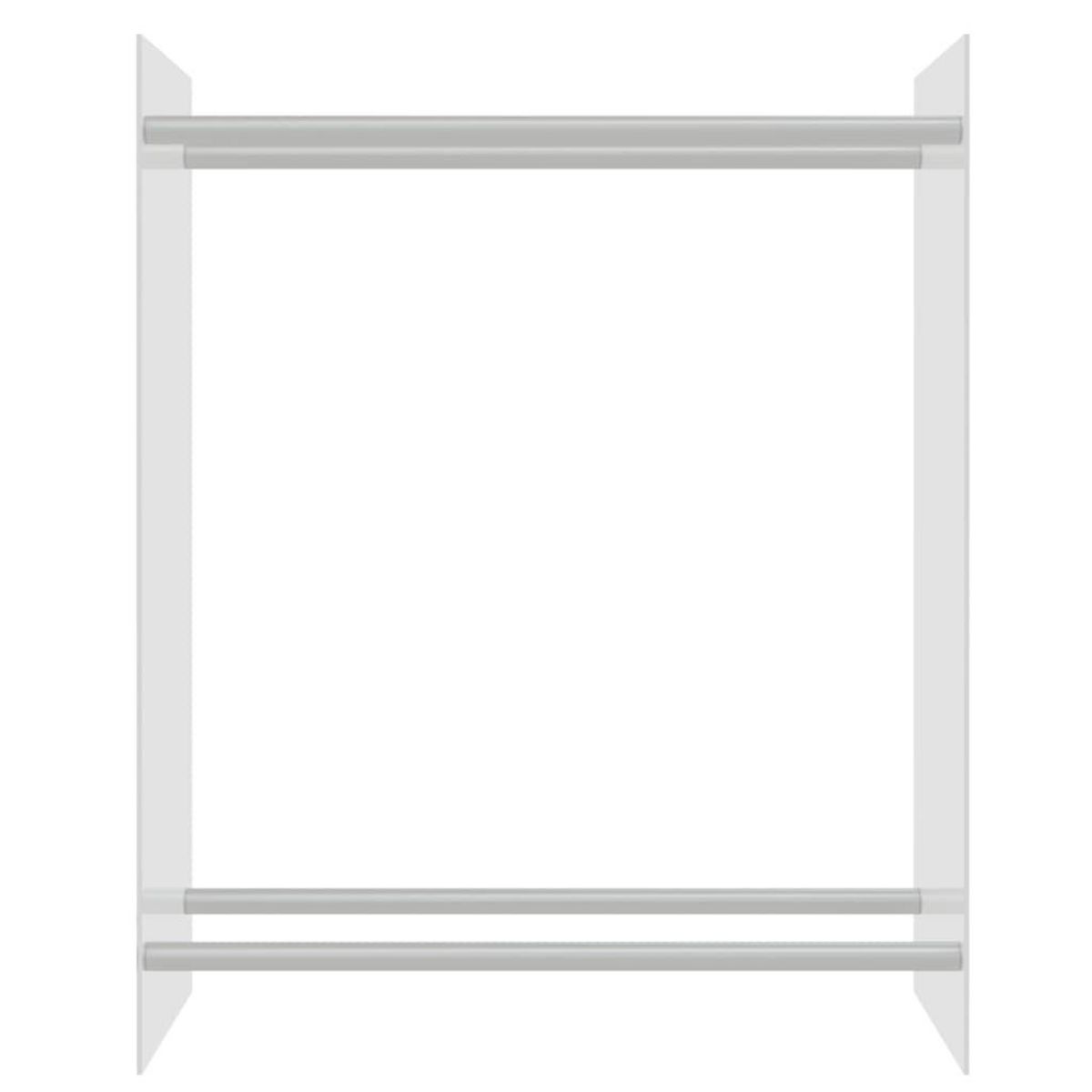 VIDAXL Portant de bois chauffage Transparent 80x35x100 cm Verre trempe