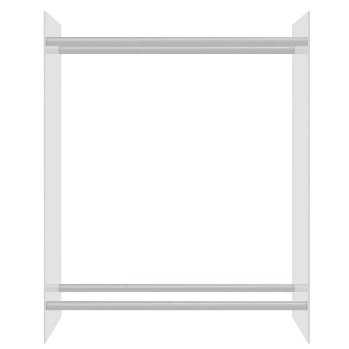 VIDAXL Portant de bois chauffage Transparent 80x35x100 cm Verre trempe