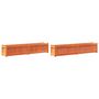 Voir la diapositive 2 : VIDAXL Jardinieres 2 pcs cire marron bois de pin massif