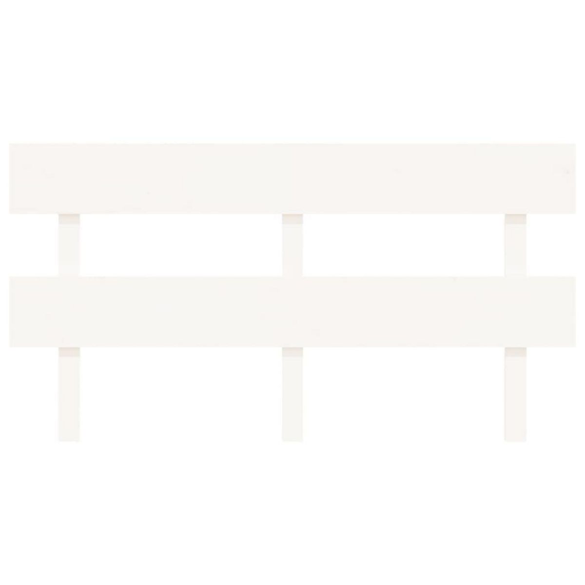 VIDAXL Tete de lit Blanc 164x3x81 cm Bois massif de pin