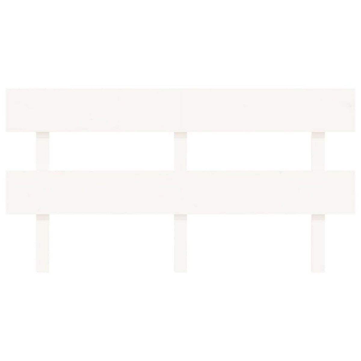 VIDAXL Tete de lit Blanc 164x3x81 cm Bois massif de pin