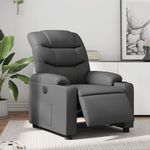 VIDAXL Fauteuil inclinable electrique Gris Similicuir