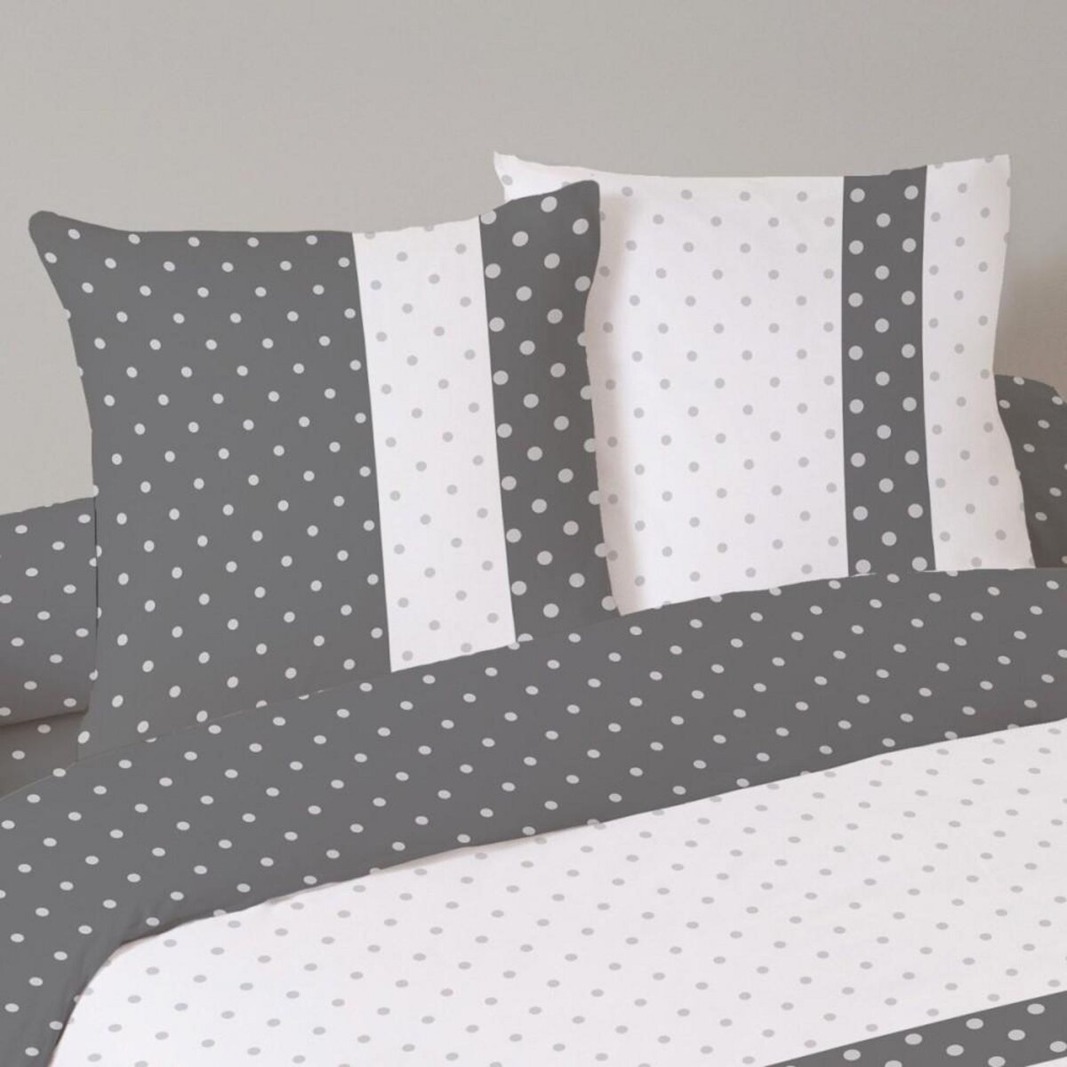 Dourev Housse de couette 240x220 CANDY DOTS + 2 taies 100% coton 57 fils