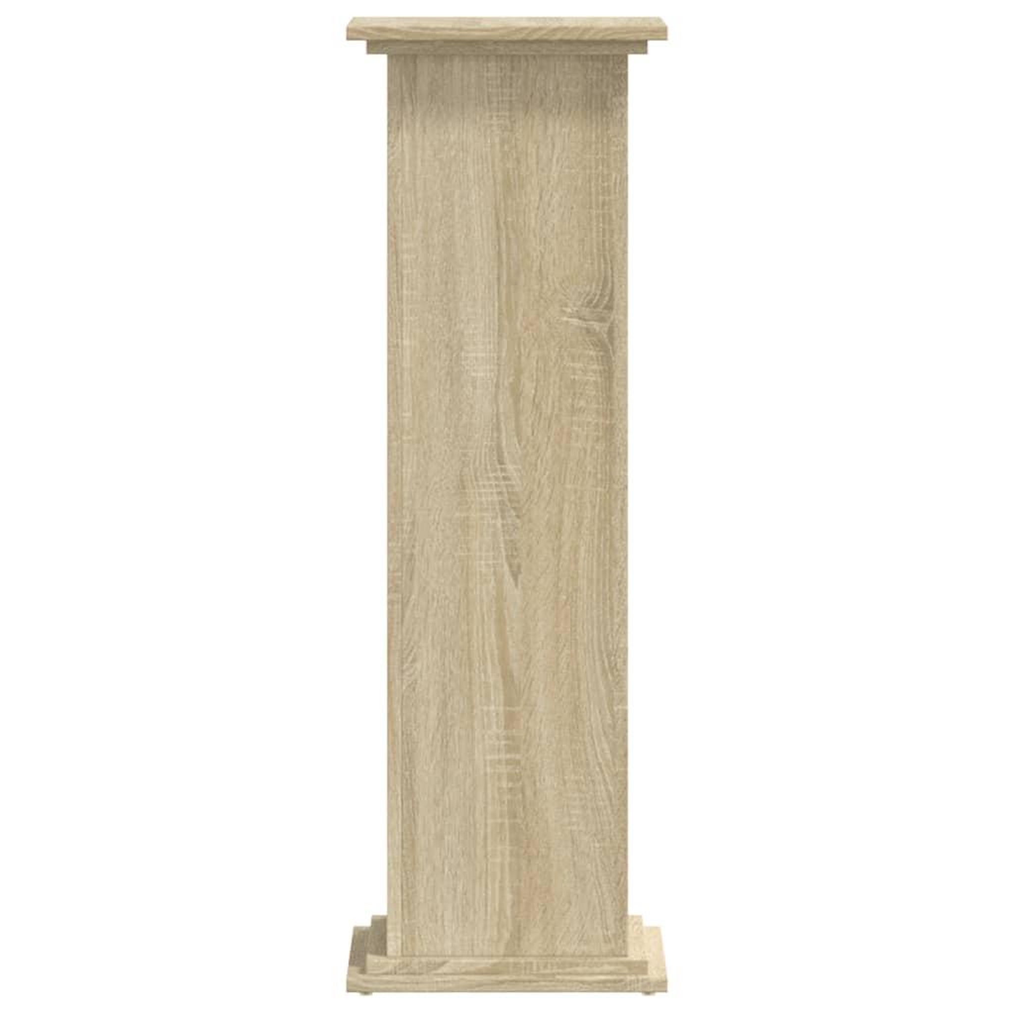 Voir la diapositive 5 : VIDAXL Support pour plantes chene sonoma 33x33x100cm bois d'ingenierie