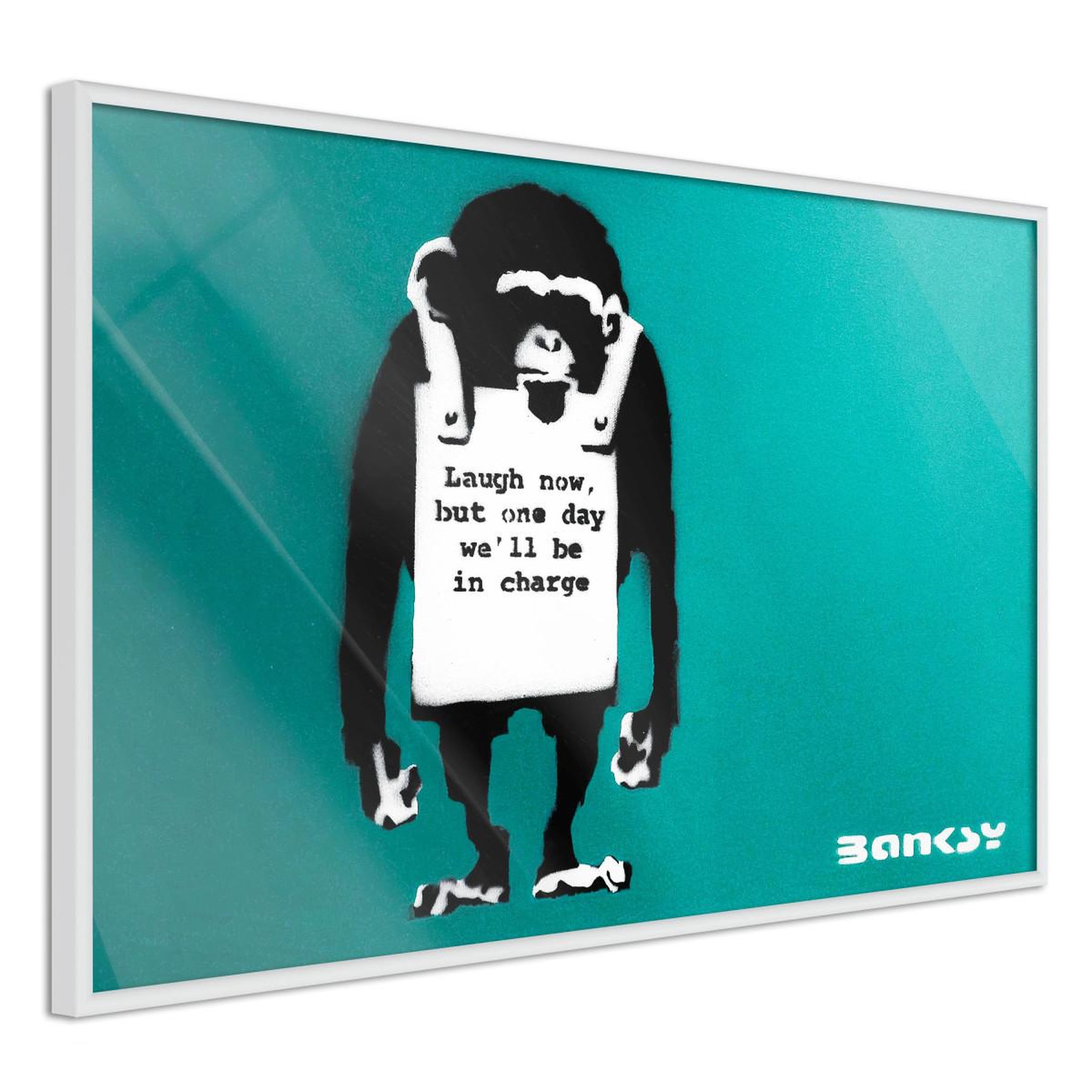 Paris Prix Affiche Murale Encadrée  Banksy Laugh Now