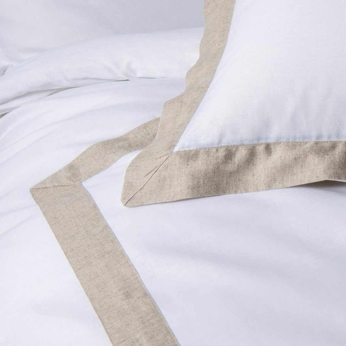 Douceur d'Intérieur Housse de couette 240x220 + 2 taies empiècement lin