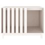 Voir la diapositive 5 : VIDAXL Niche pour chien Blanc 100x70x72 cm Bois de pin massif