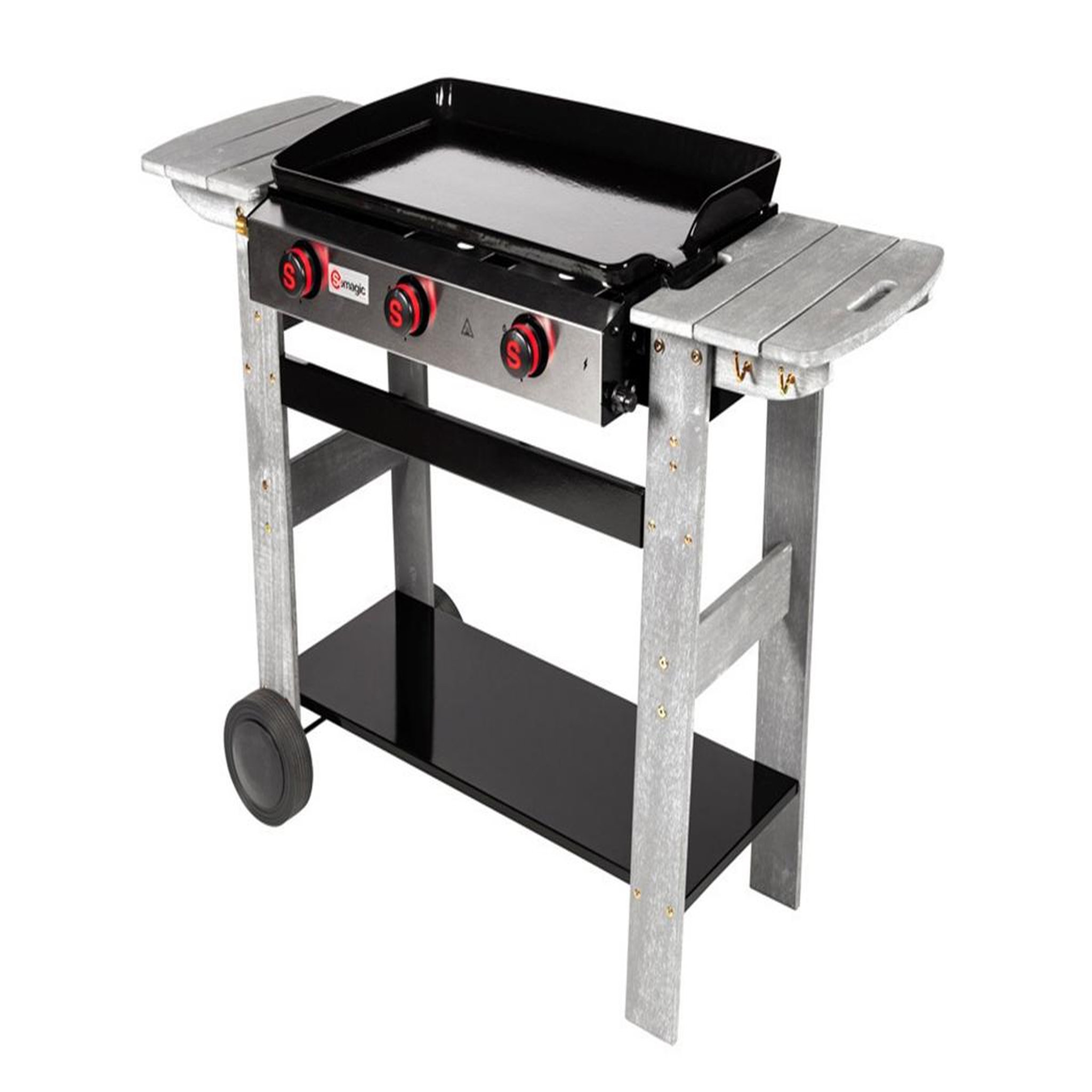Voir la diapositive 1 : SOMAGIC Plancha gaz 3 brûleurs San Sebastian - 61 x 38,5 cm - 8 kW