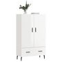 Voir la diapositive 3 : VIDAXL Buffet haut blanc brillant 69,5x31x115 cm bois d'ingenierie