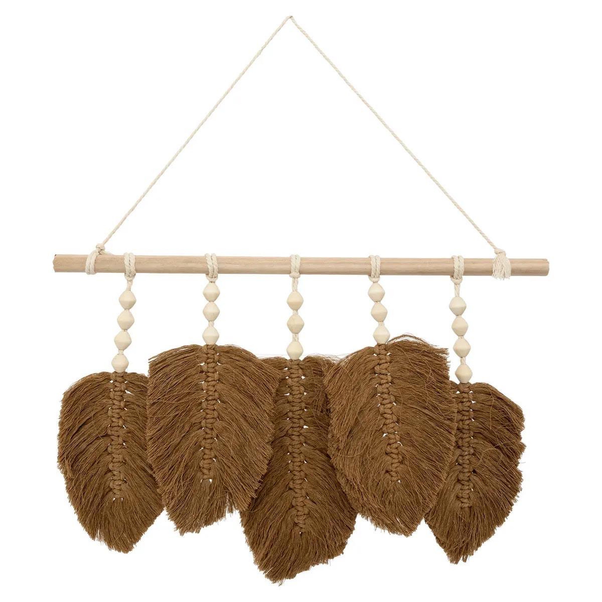 ATMOSPHERA Déco murale feuilles en tissu  odina  58cm naturel
