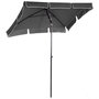 Voir la diapositive 1 : OUTSUNNY Parasol rectangulaire inclinable alu acier polyester haute densité diamètre 2 m gris