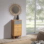 Voir la diapositive 5 : VS VENTA-STOCK Chiffonnier de nuit Magnus 4 tiroirs, bois massif, 40 cm Largeur