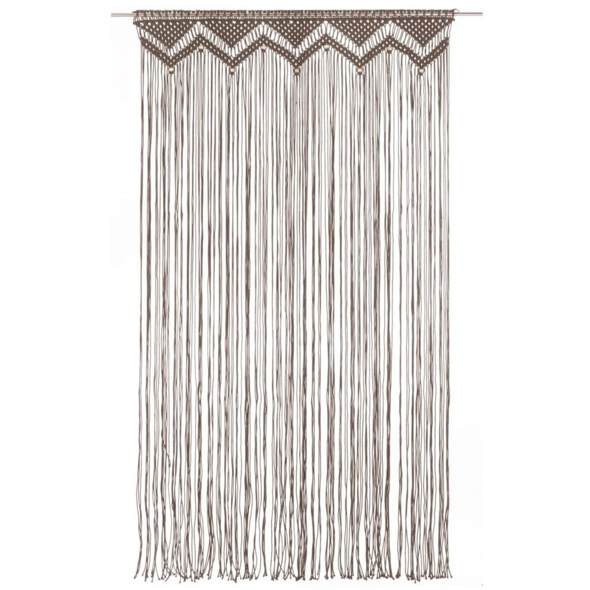 VIDAXL Rideau en macrame Taupe 140x240 cm Coton