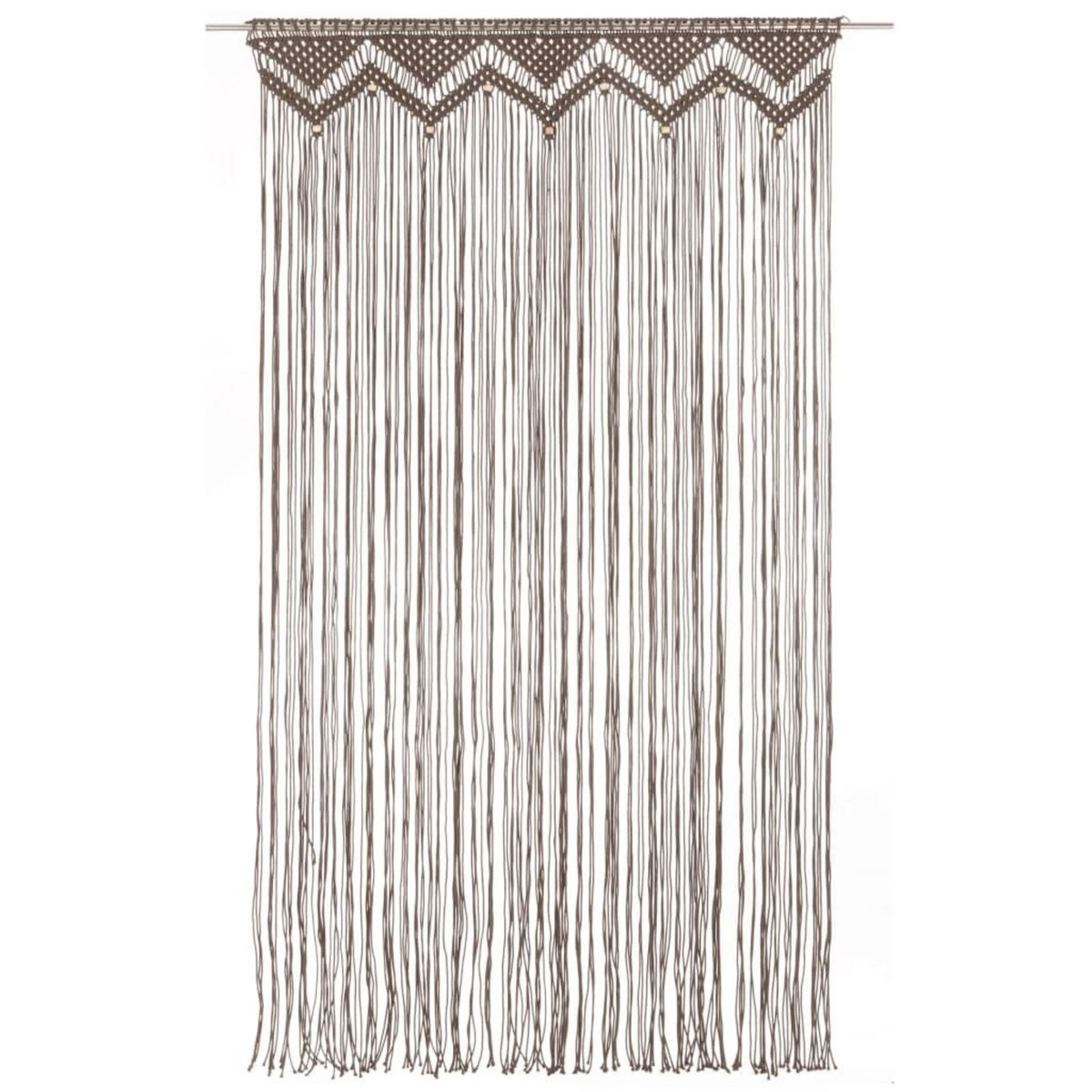 VIDAXL Rideau en macrame Taupe 140x240 cm Coton