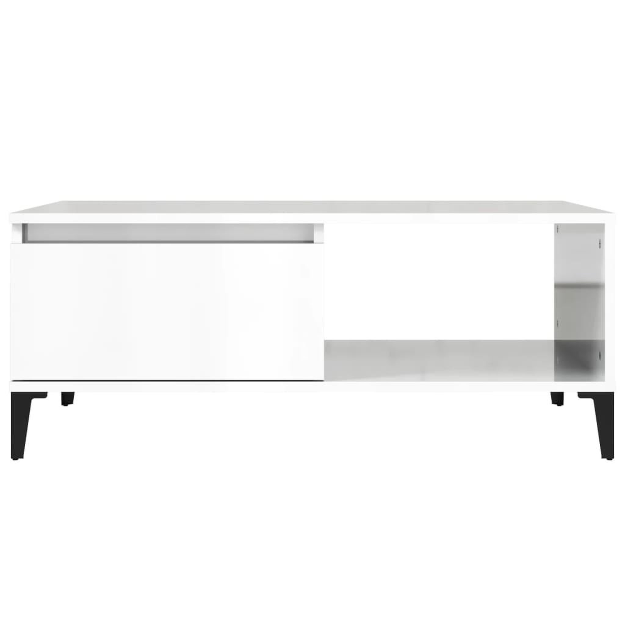 Voir la diapositive 5 : VIDAXL Table basse Blanc brillant 90x50x36,5 cm Bois d'ingenierie