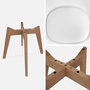 Voir la diapositive 6 : SWEEEK Lot de 4 chaises scandinaves. pieds bois de hêtre. chaises 1 place. blancs