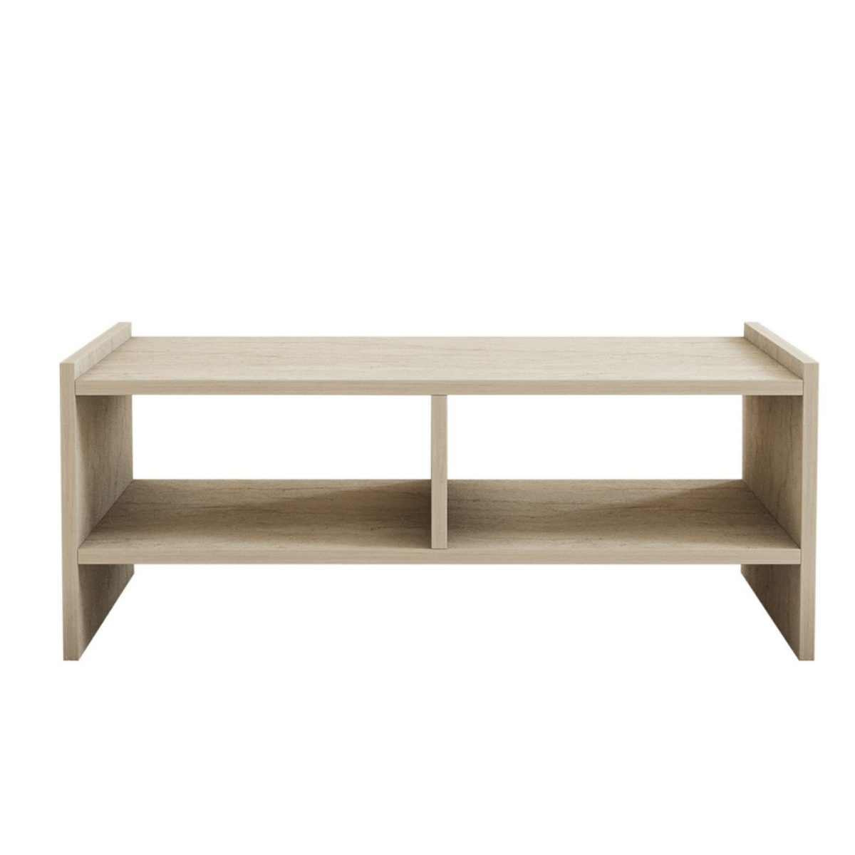 CONCEPT USINE Table basse en bois effet pierre - 2 niches ALBIN