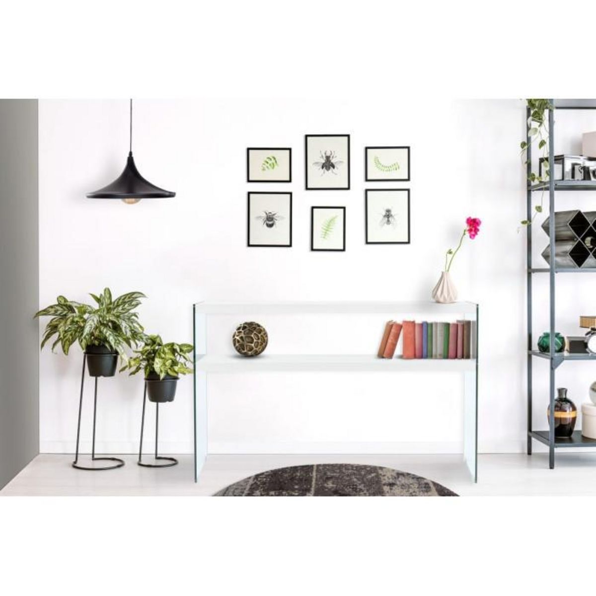 Paris Prix Console Design  Elementary  110cm Blanc